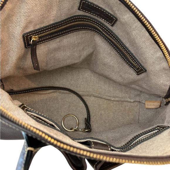 Dooney & Bourke Vintage Dark Brown Leather Handbag - Picture 6 of 9